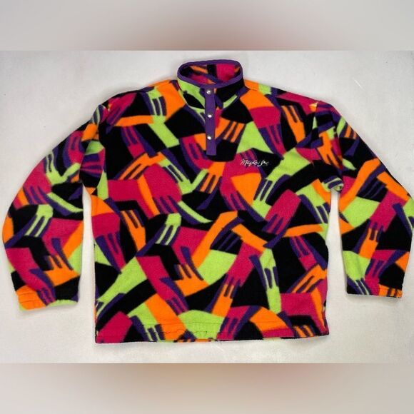 Fila Other - VINTAGE Fila Pullover Fleece Jacket Men Large Multicolor